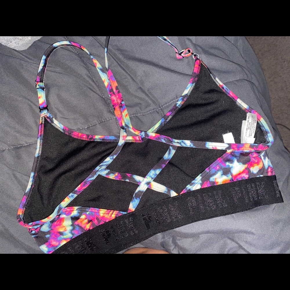 Pink tie dye bra